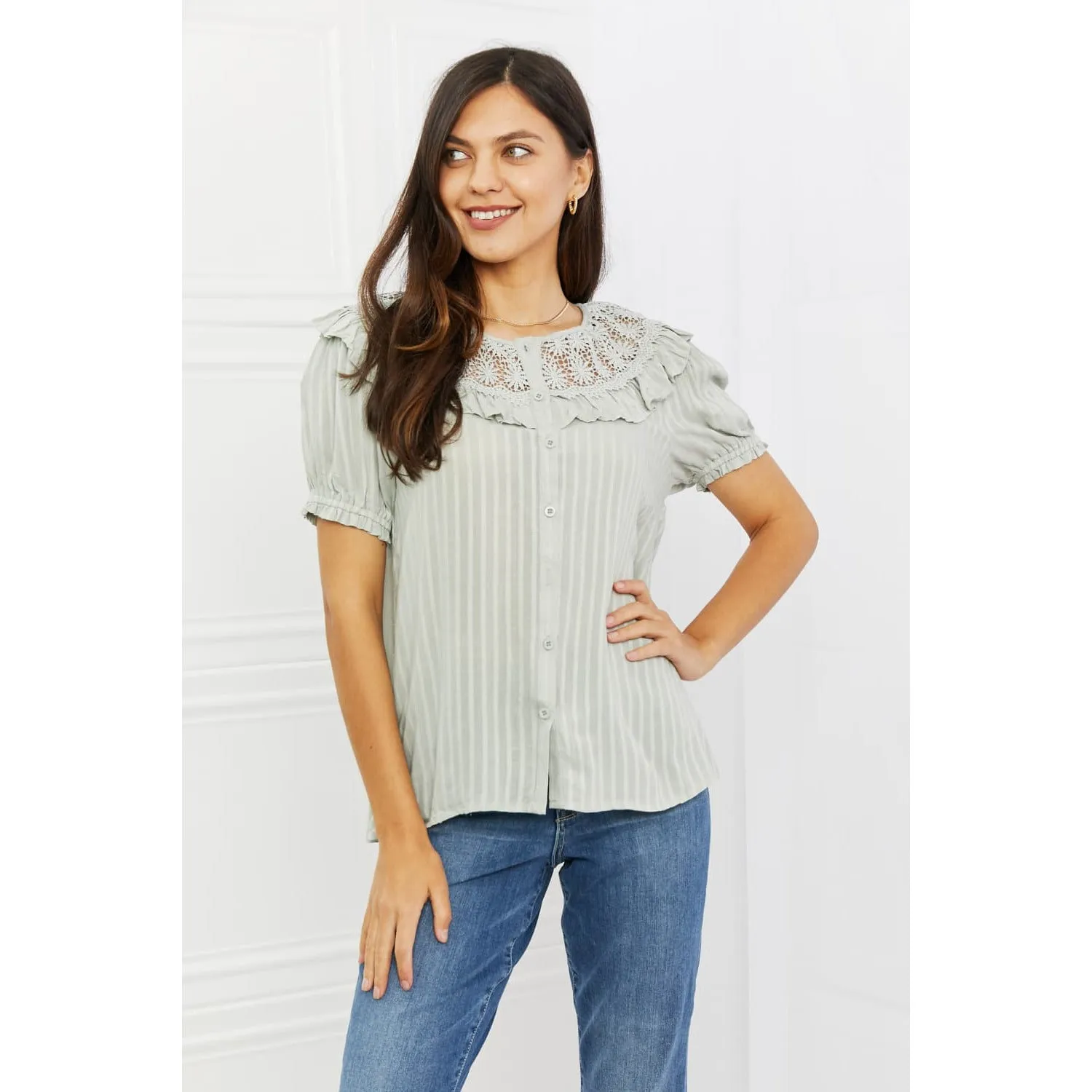 HEYSON Sweet Talk Full Size Short Sleeve Top