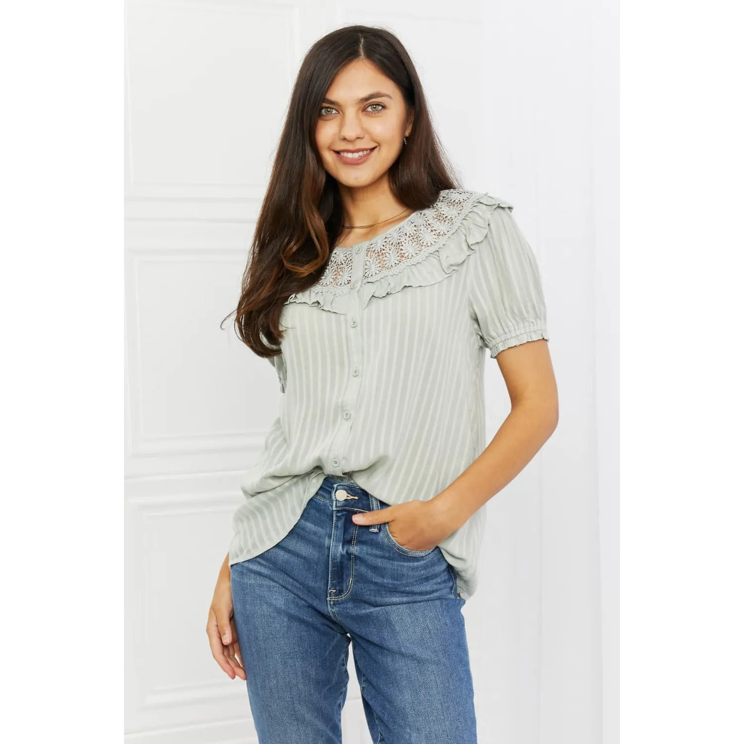 HEYSON Sweet Talk Full Size Short Sleeve Top