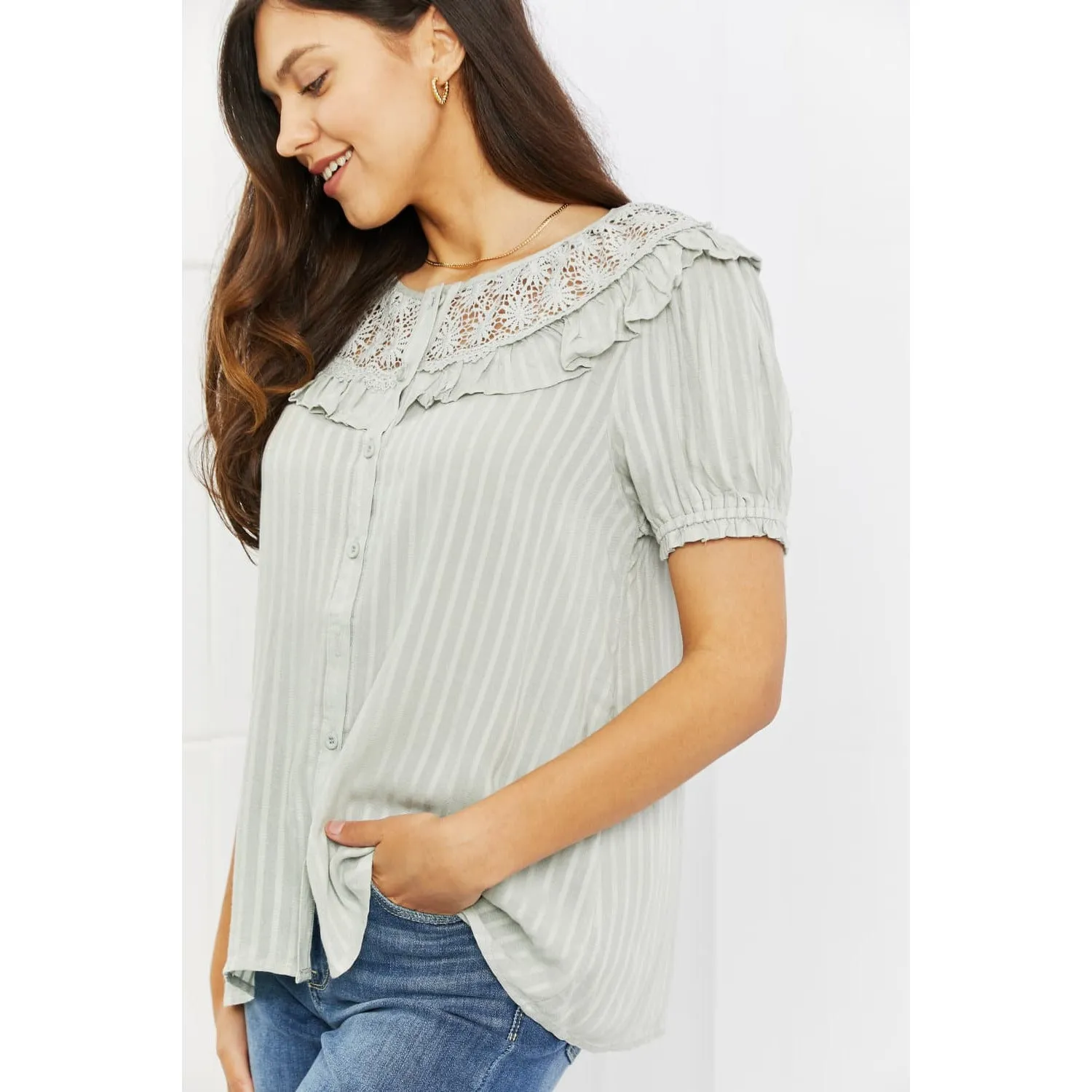 HEYSON Sweet Talk Full Size Short Sleeve Top