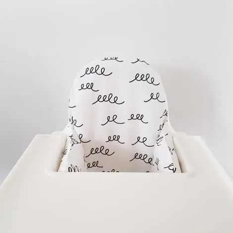 High Chair Cushion Cover - Squiggle