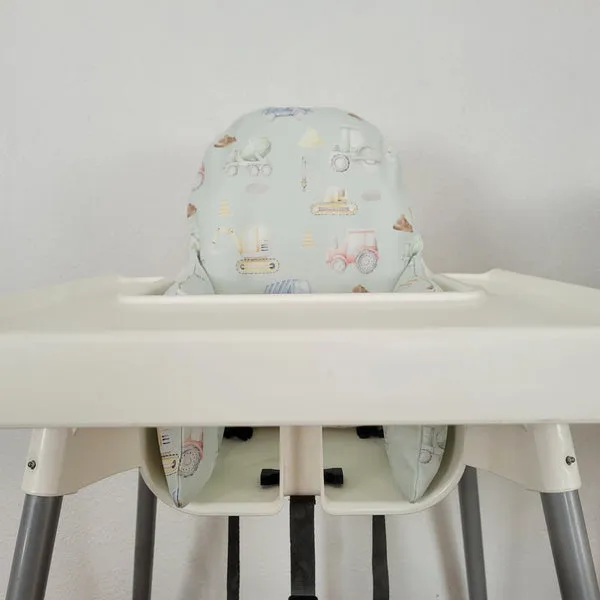 High Chair Cushion Cover - Trucks
