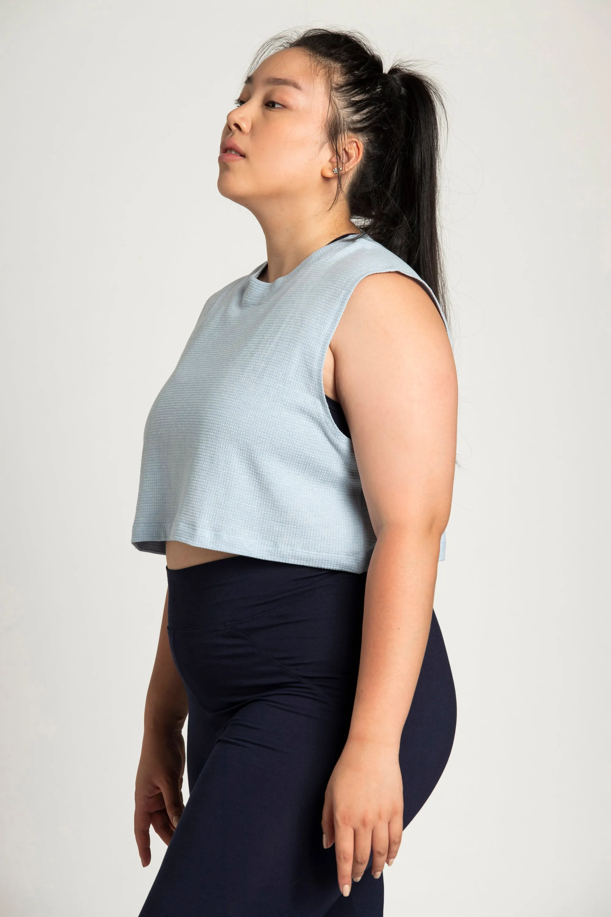 High Neck Crop Box Top