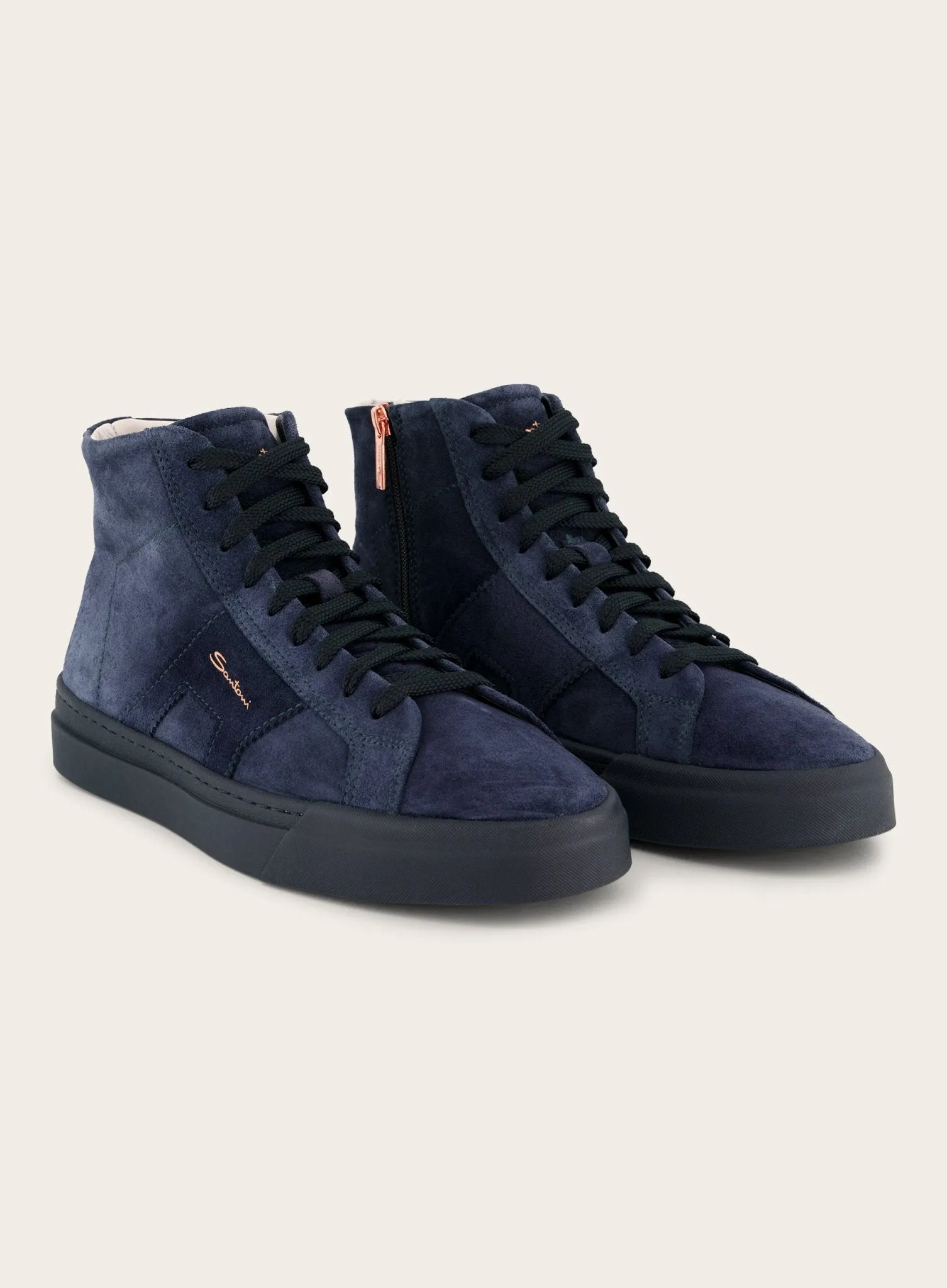 High-top Double Buckle sneakers