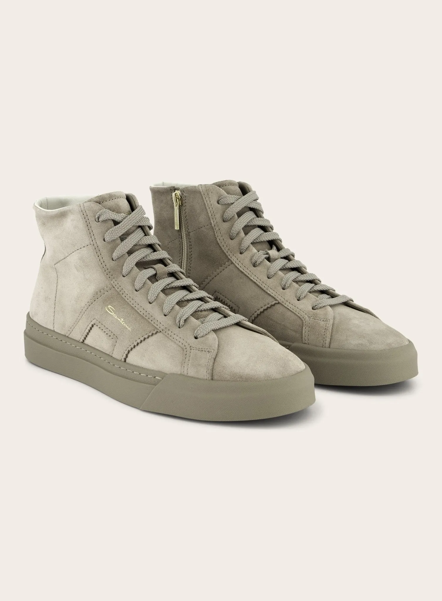 High-top Double Buckle sneakers