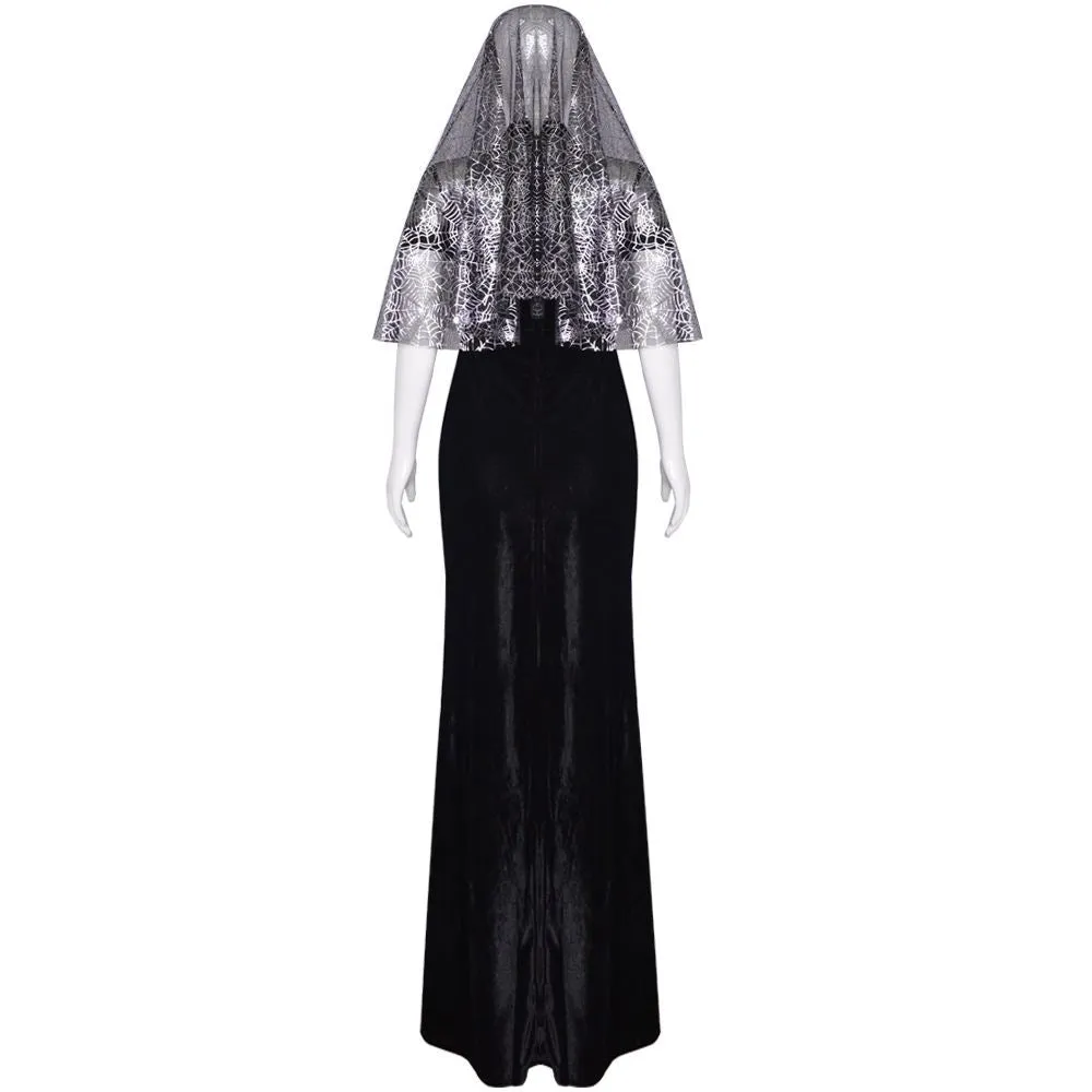Hotel Transylvania 4 Mavis Dracula Black Wedding Dress Cosplay Costume