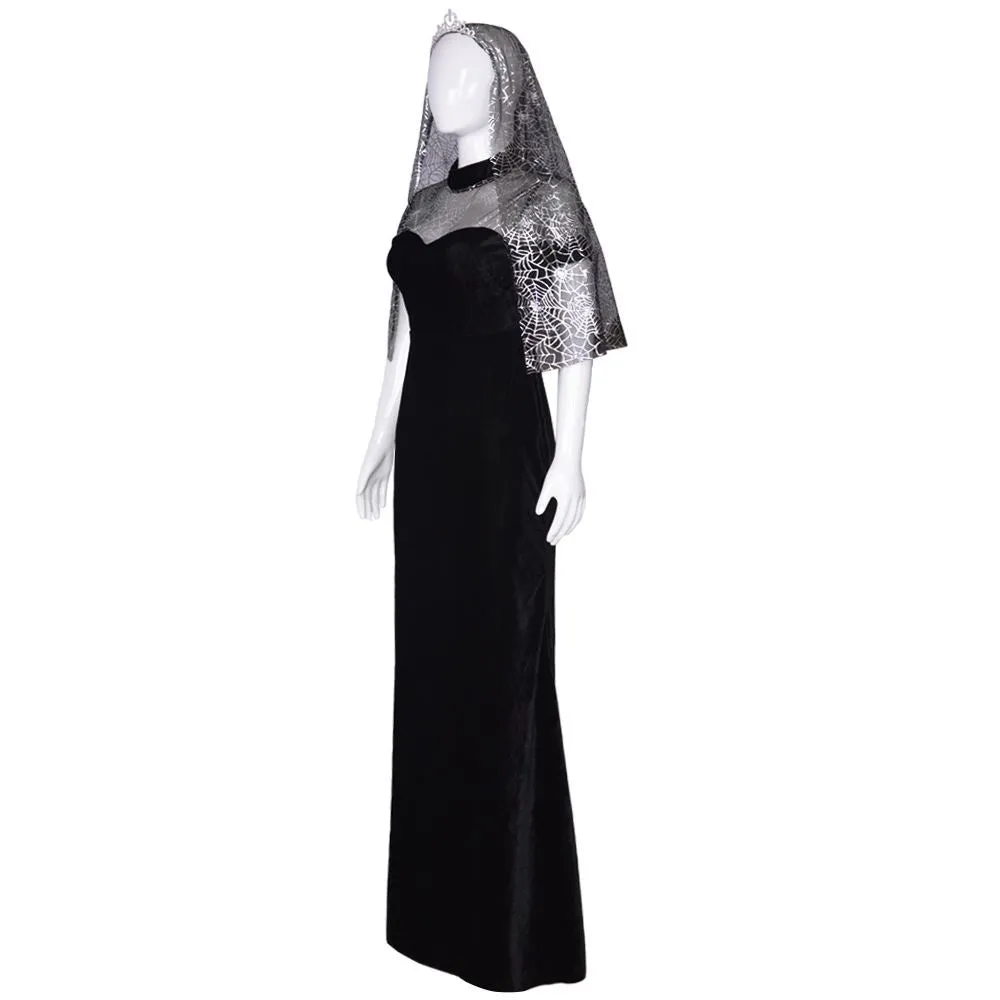 Hotel Transylvania 4 Mavis Dracula Black Wedding Dress Cosplay Costume