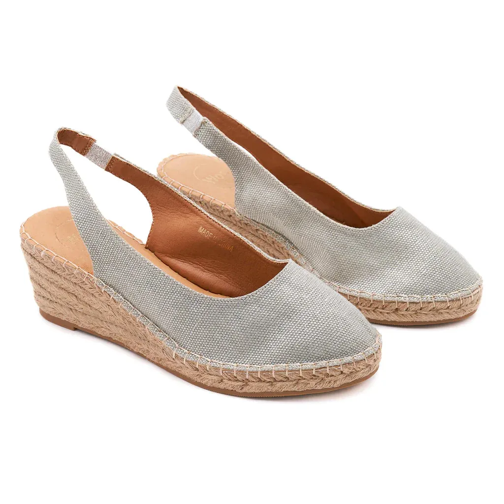 Imelda Light Gold & Beige Espadrilles