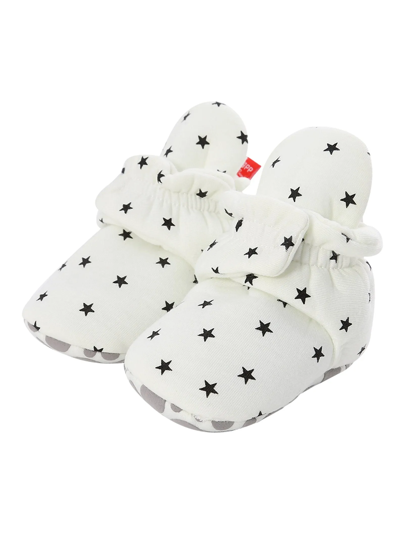Infant Baby Star Pattern Velcro First Start Crib Shoes