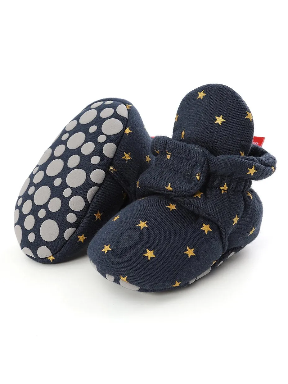 Infant Baby Star Pattern Velcro First Start Crib Shoes