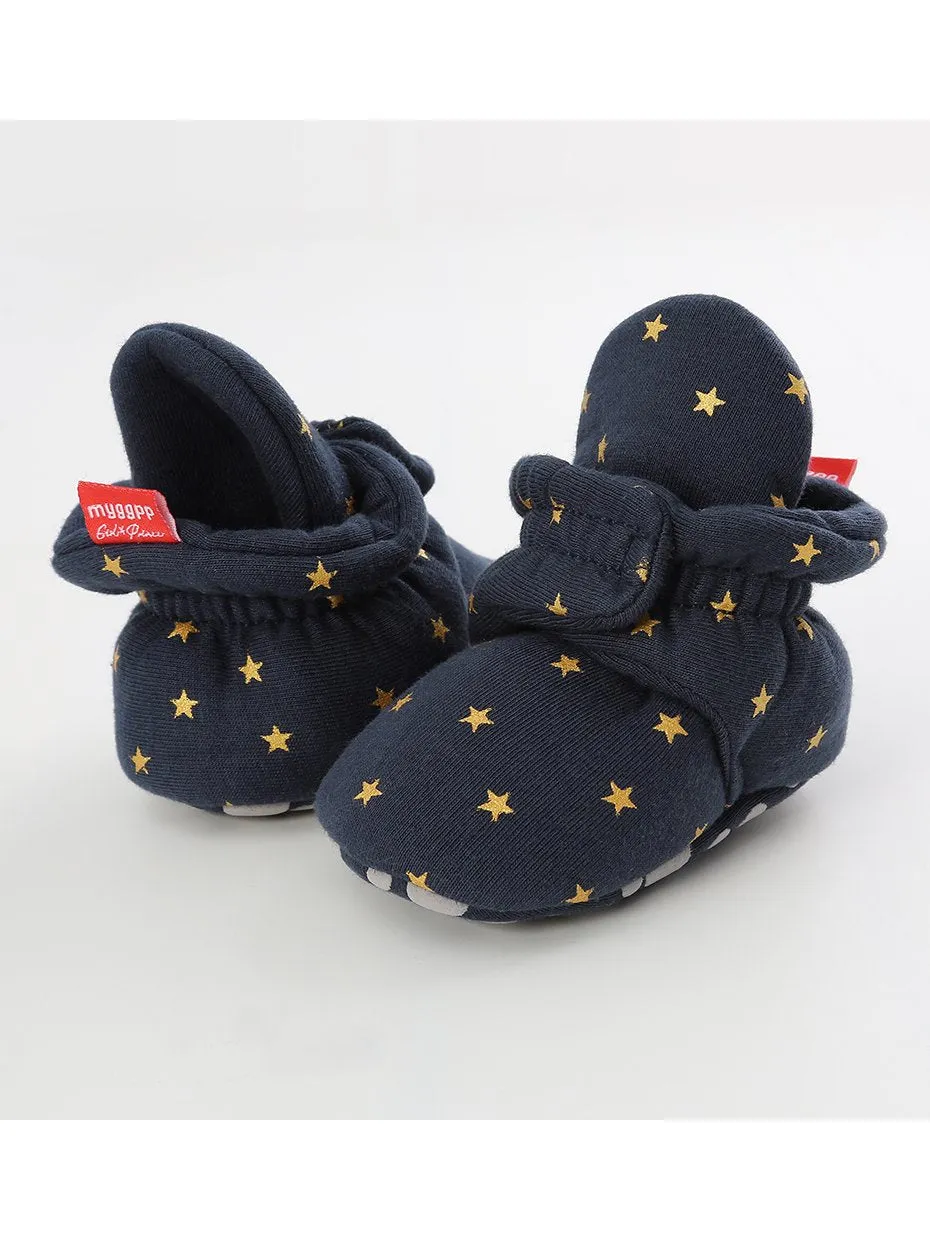 Infant Baby Star Pattern Velcro First Start Crib Shoes