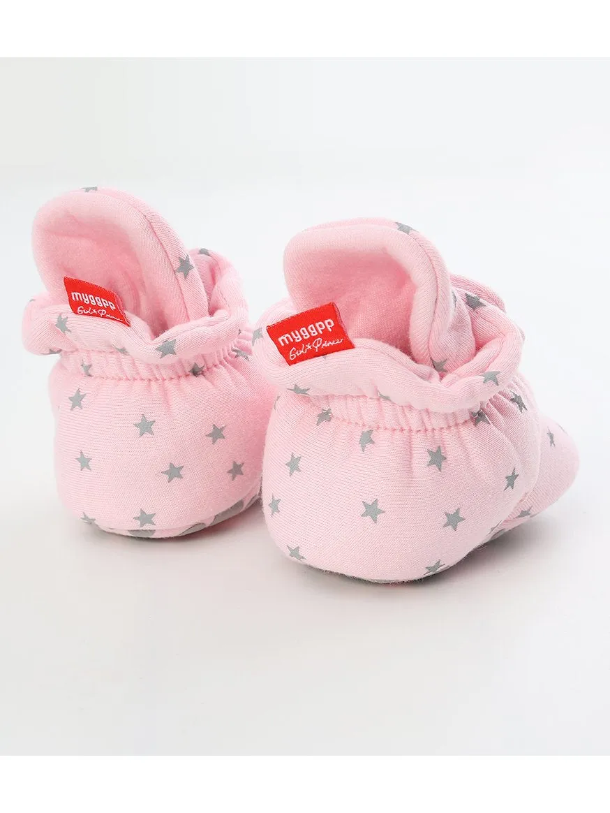 Infant Baby Star Pattern Velcro First Start Crib Shoes