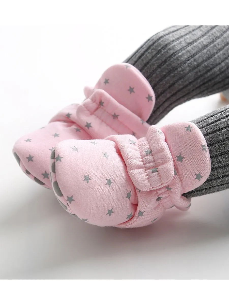 Infant Baby Star Pattern Velcro First Start Crib Shoes