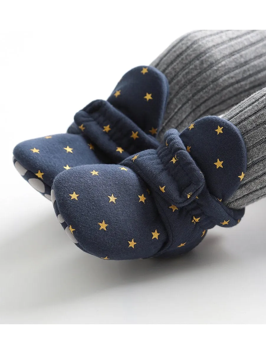 Infant Baby Star Pattern Velcro First Start Crib Shoes