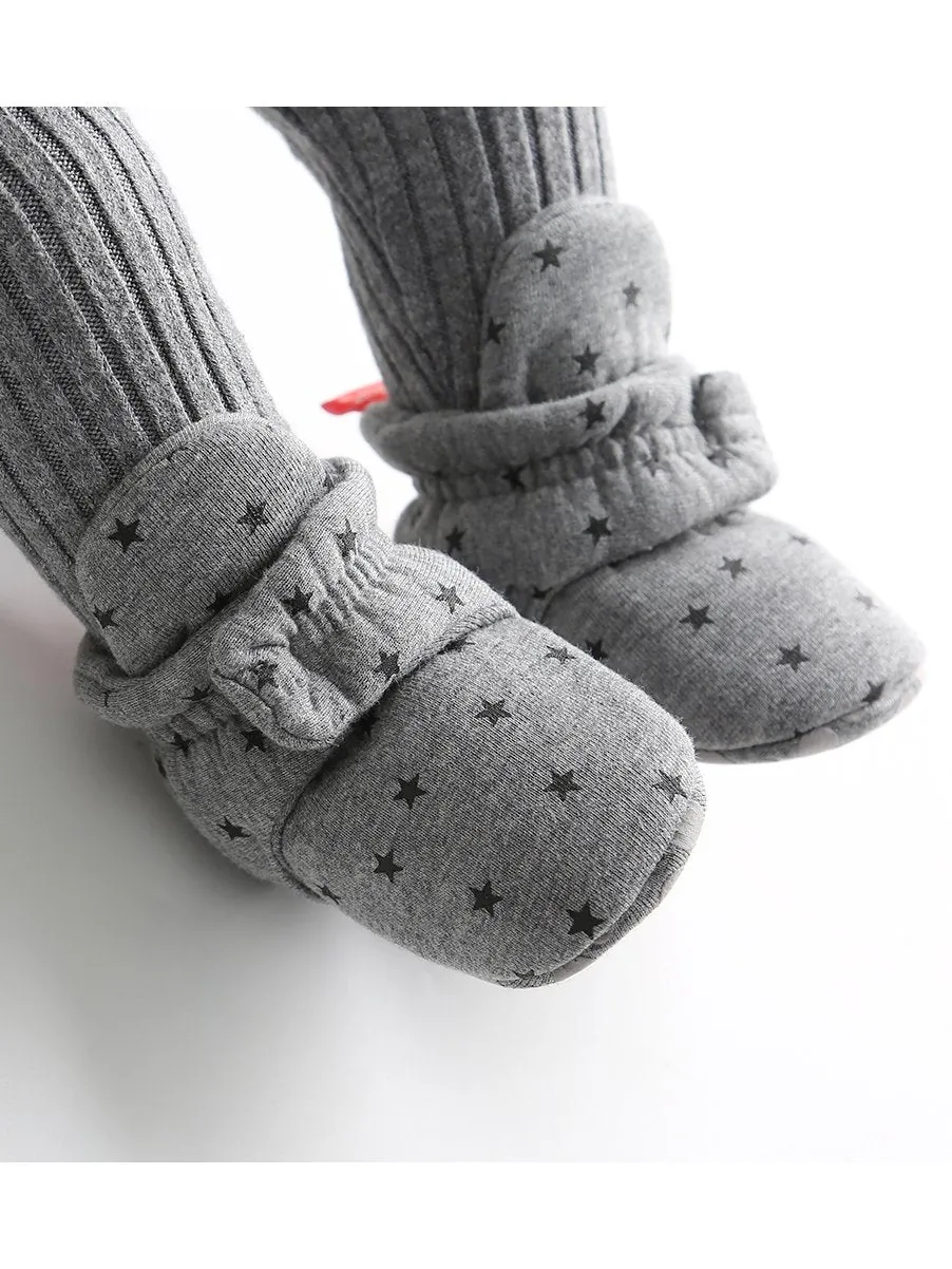 Infant Baby Star Pattern Velcro First Start Crib Shoes