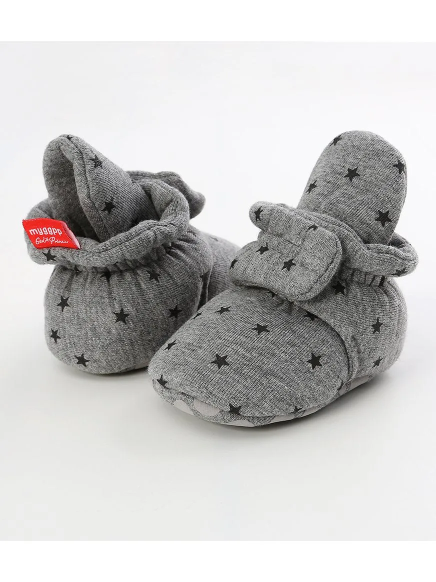Infant Baby Star Pattern Velcro First Start Crib Shoes