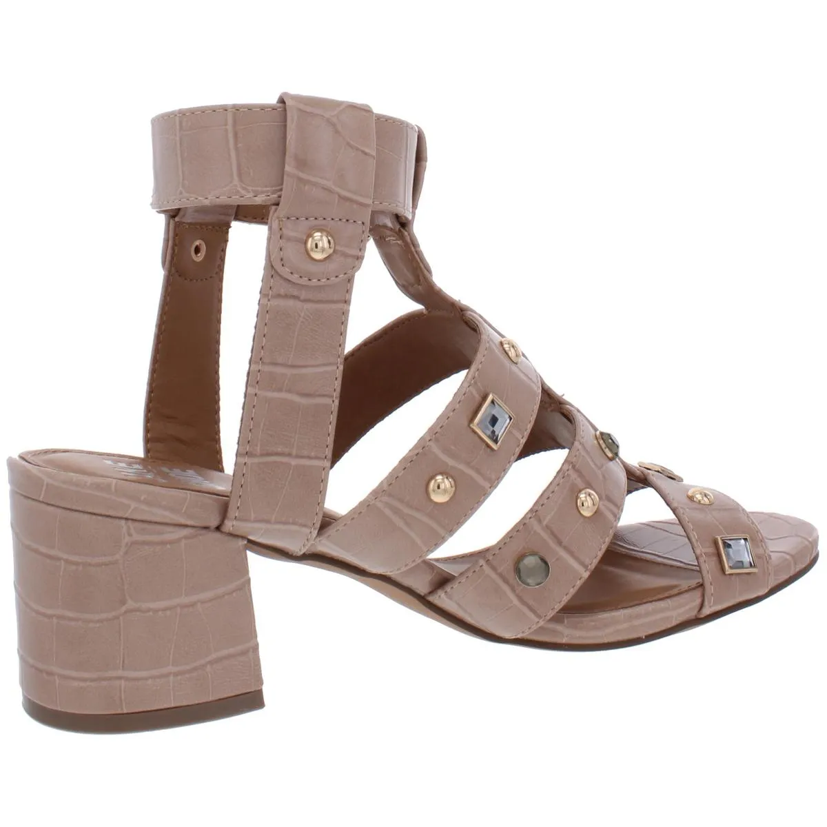 JANE AND THE SHOE Womens Betty Faux Leather Adjustable Dress Sandals