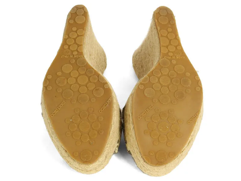 Jimmy Choo Snake and Raffia Espadrilles