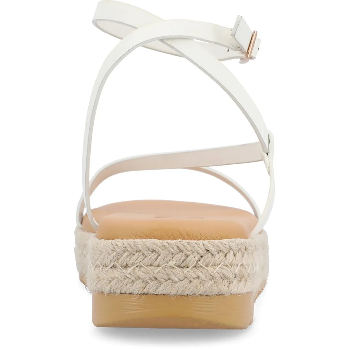 Journee Collection Womens Faux Leather Cushioned Footbd Espadrilles