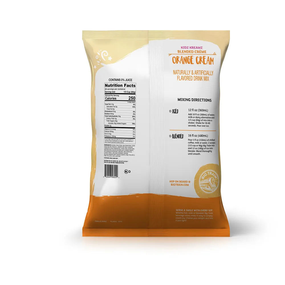 Kidz Kreamz Orange Cream Blended Beverage Mix - 5 x 3.5lb Bags