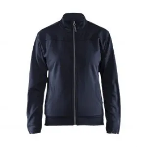 Ladies&#x20;Sweatshirt&#x20;With&#x20;Full&#x20;Zip&#x20;3394&#x20;Donker&#x20;Marineblauw&#x2F;Zwart&#x20;-&#x20;Bl&#xE5;kl&#xE4;der