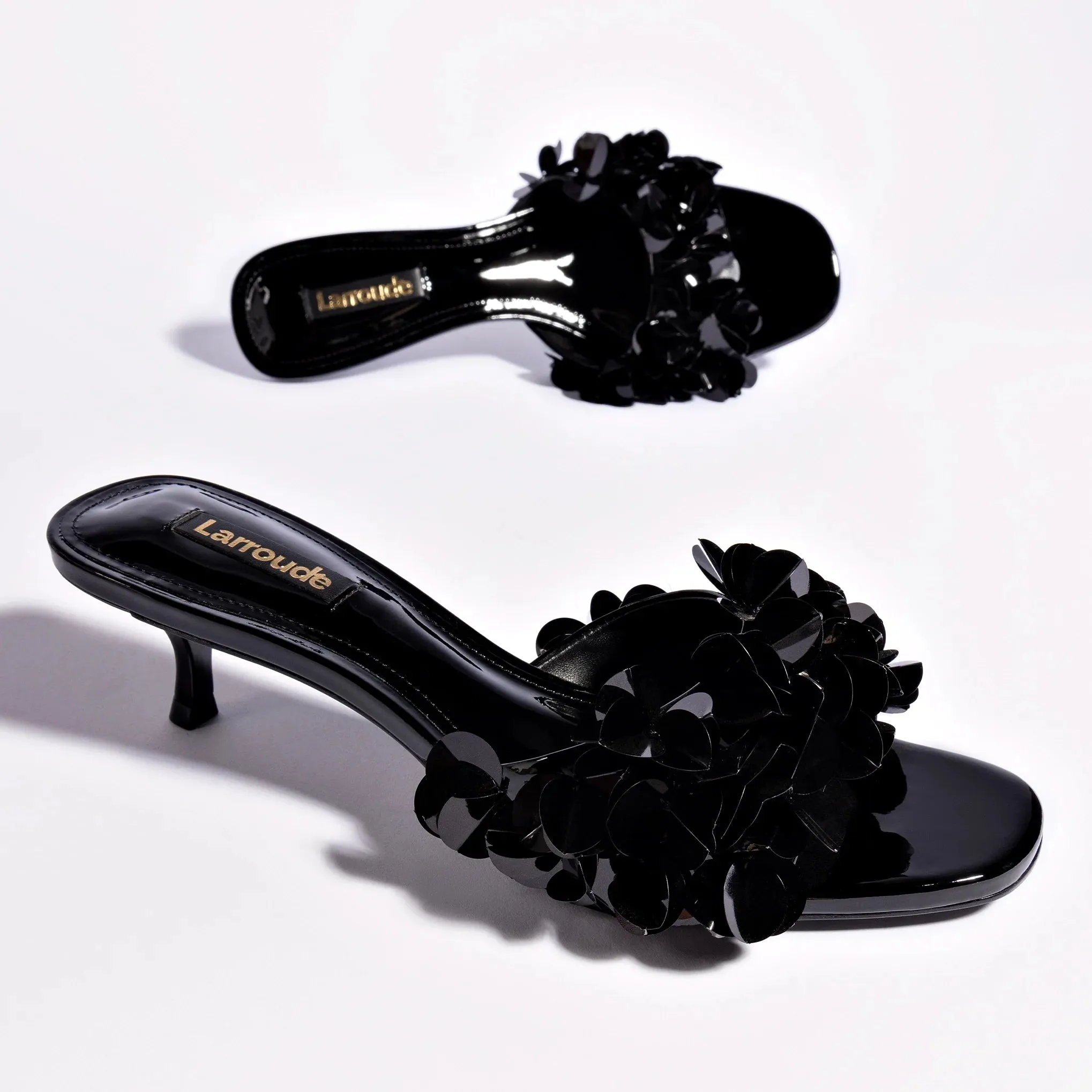 LARROUDE Greta Disco In Black Patent Leather
