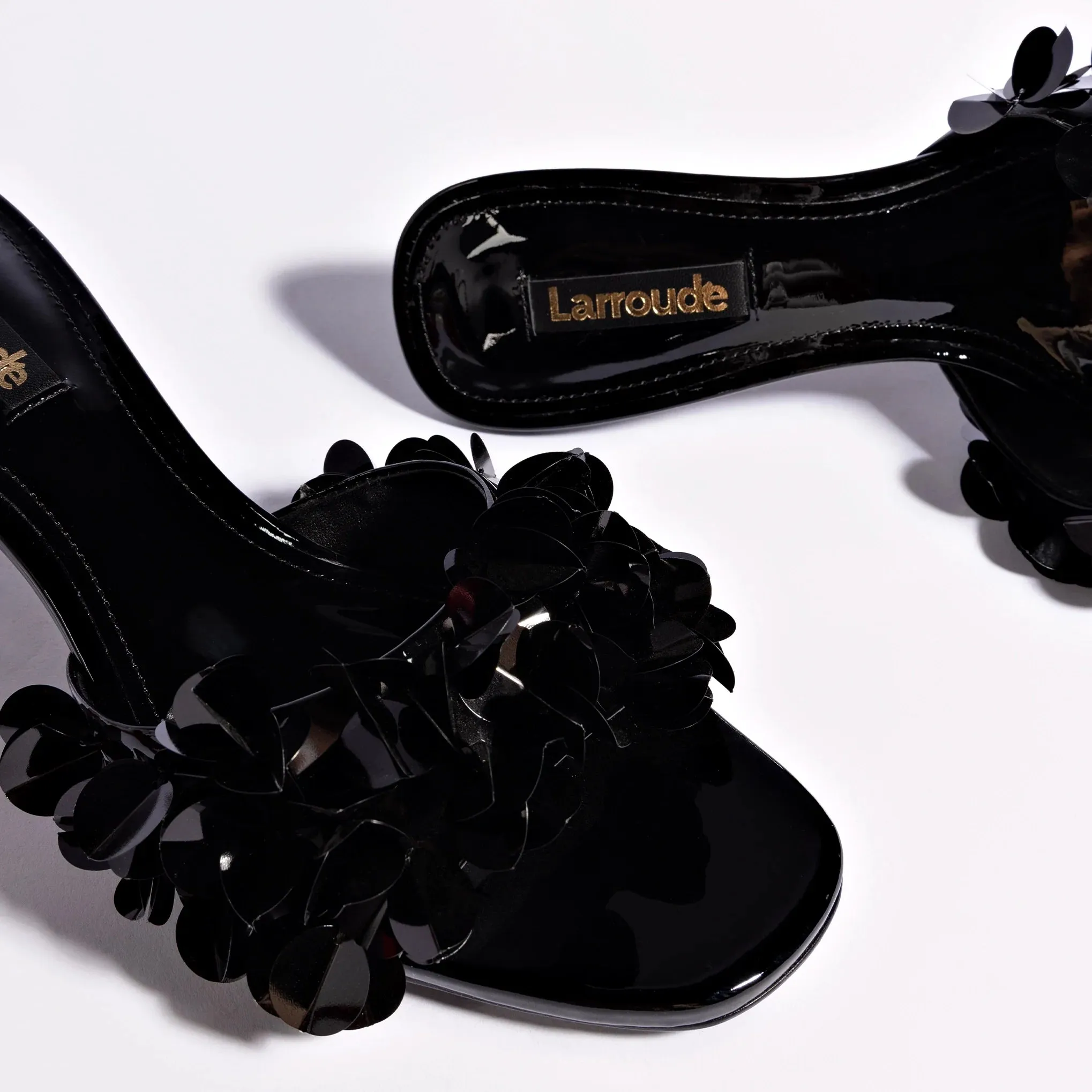 LARROUDE Greta Disco In Black Patent Leather