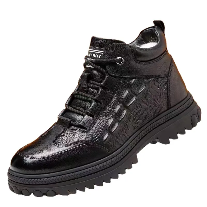 Leather Velvet Corrective Shoes