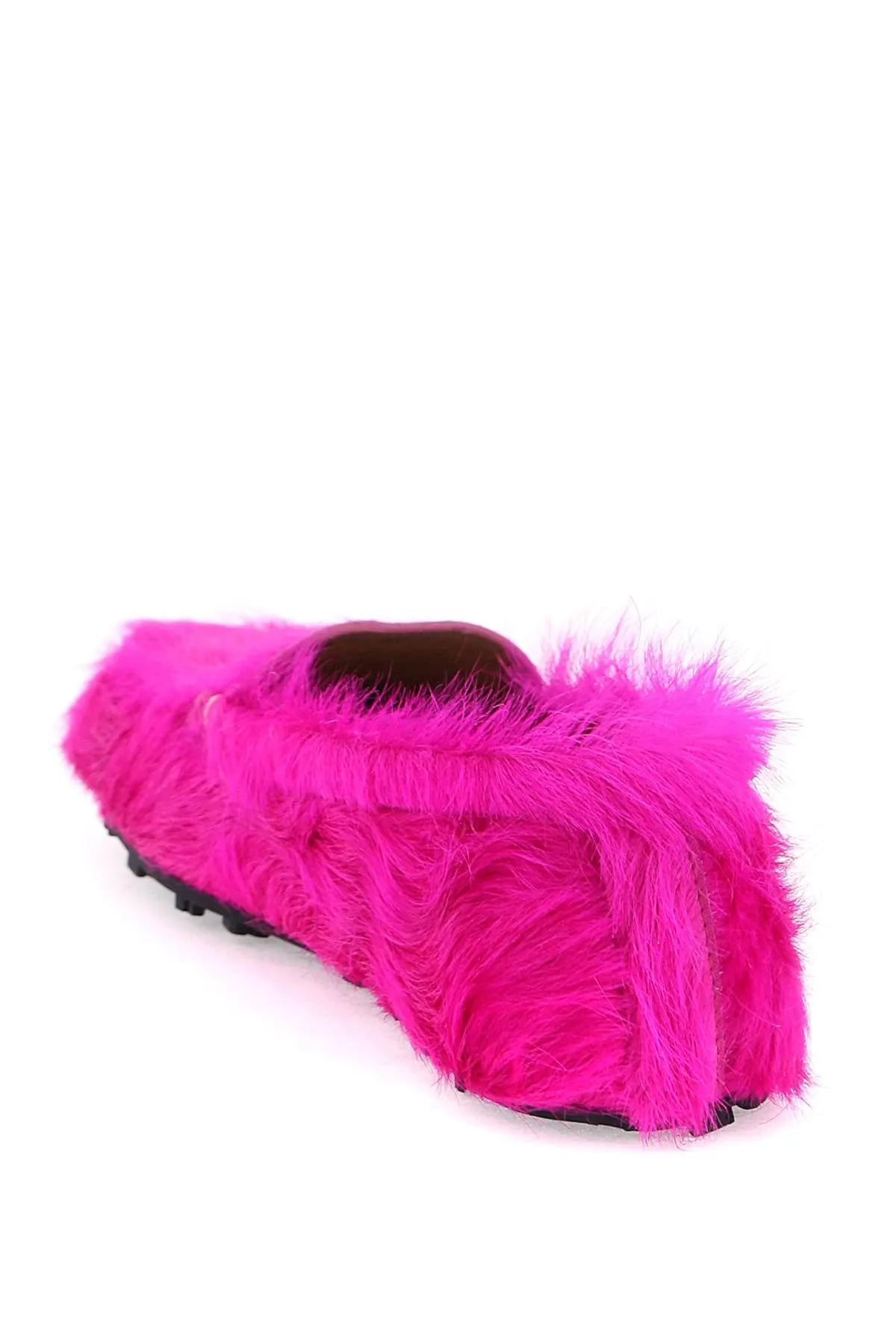 LONG-HAIRED LEATHER MOCCASINS IN
