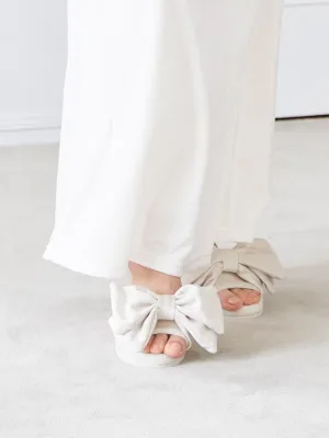 Luxury Velvet Bow Slip-On Shoes