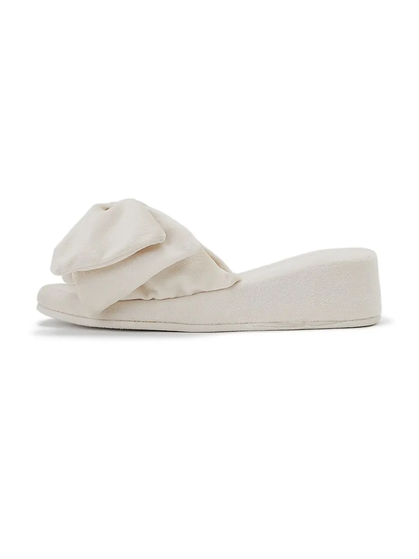 Luxury Velvet Bow Slip-On Shoes