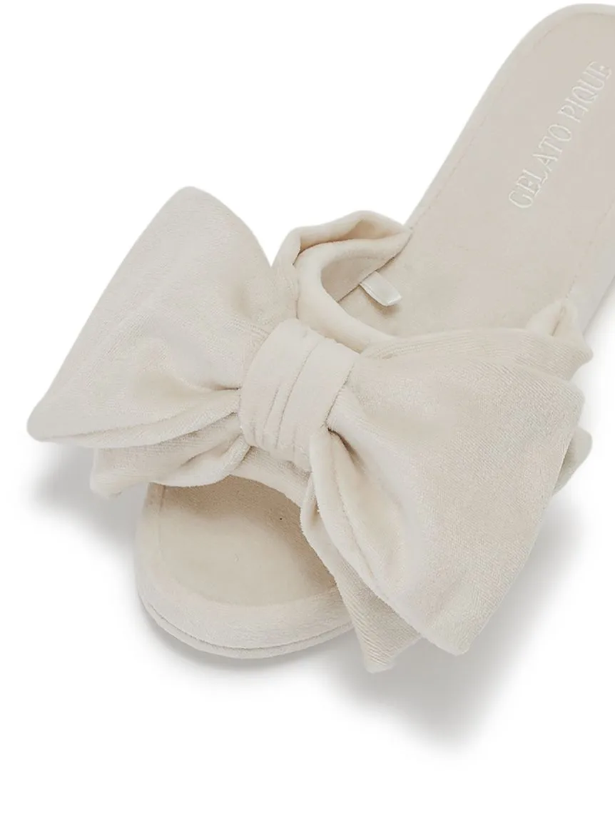 Luxury Velvet Bow Slip-On Shoes