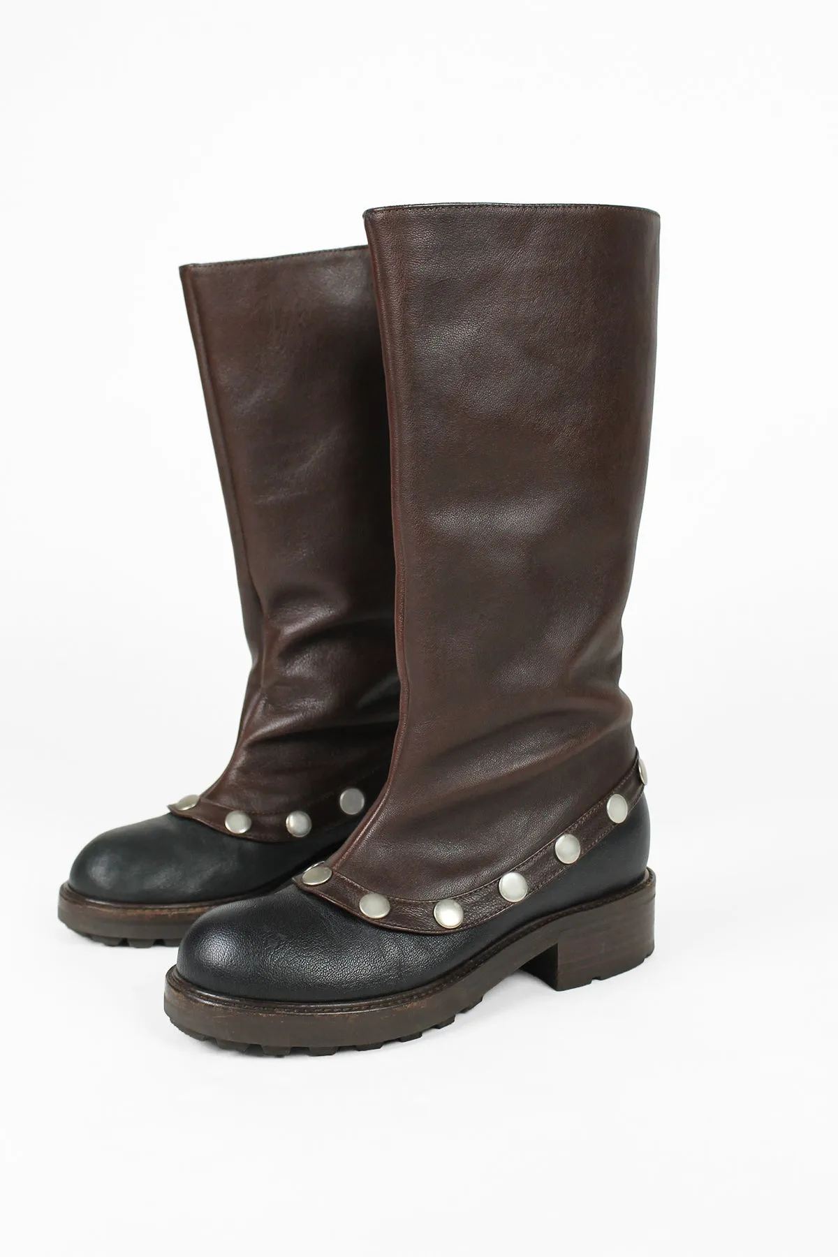 MARNI PRE-FALL 2009 STUDDED GAITER BOOTS