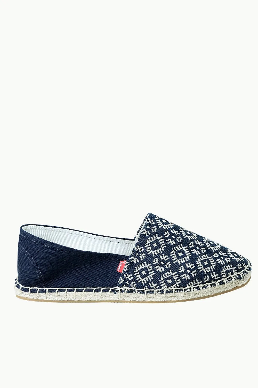 Men's Navy n' Oatmeal Ethnic Print Espadrilles