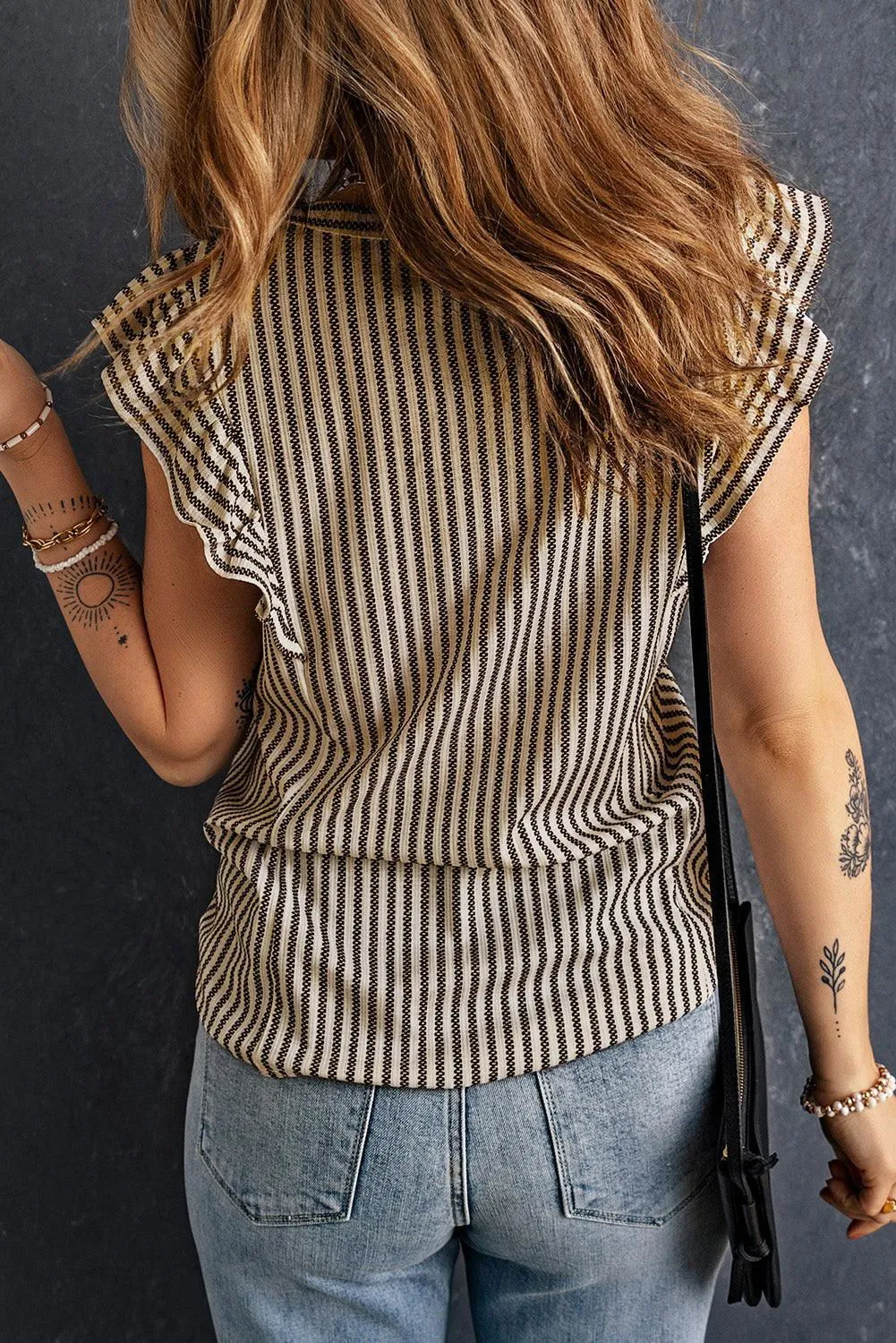 Miro Ruffle Stiped Top