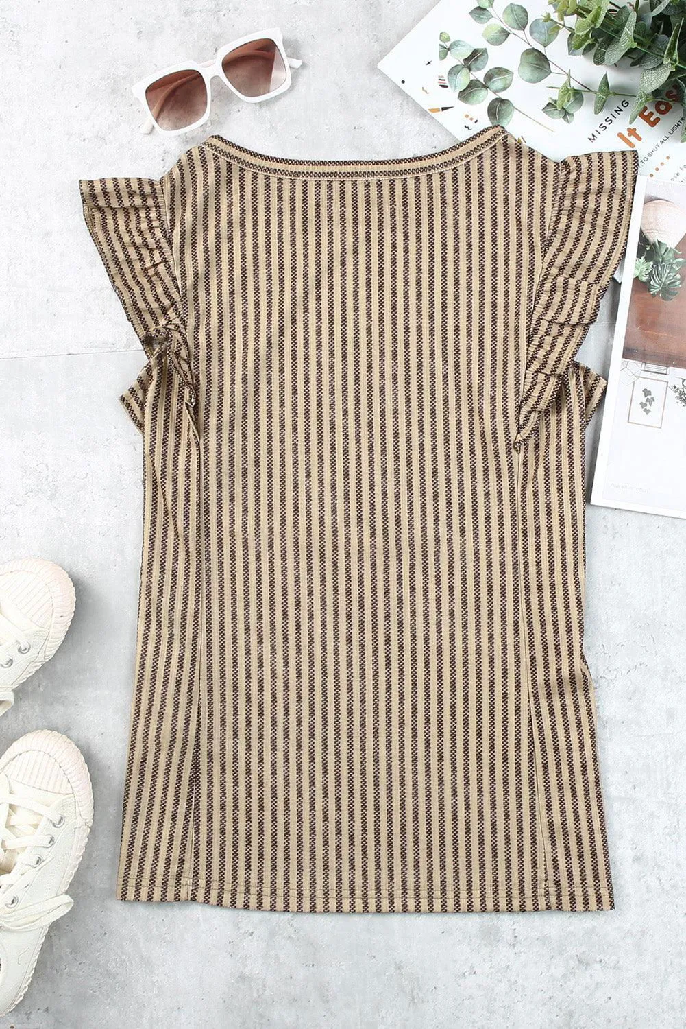 Miro Ruffle Stiped Top
