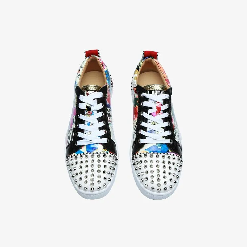Multicolor Studded Sneakers