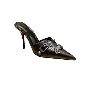 NAISA Studded Mules Sandals - 9cm