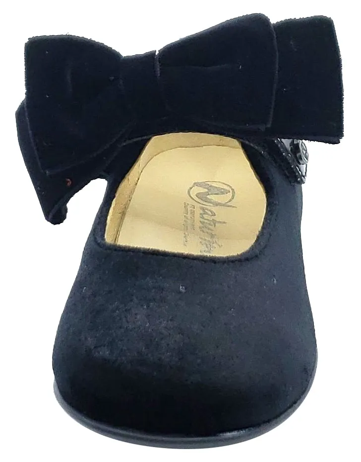 Naturino Girl's STRESA Dress Shoes, VELVET NERO