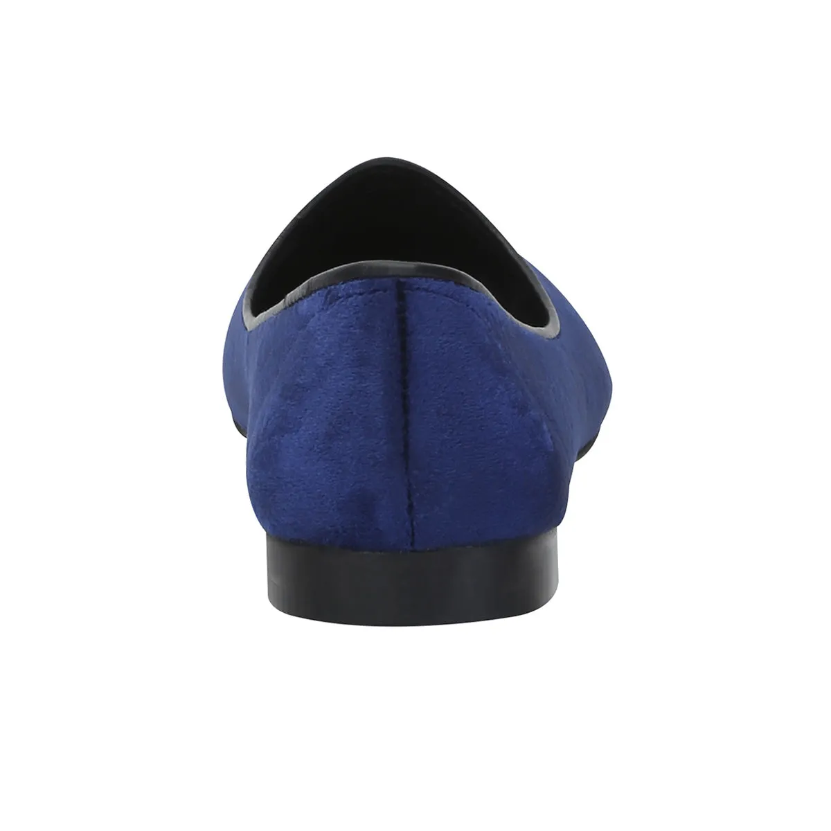 Navy Blue Italian Velvet Jalsa Jutti By Brune & Bareskin