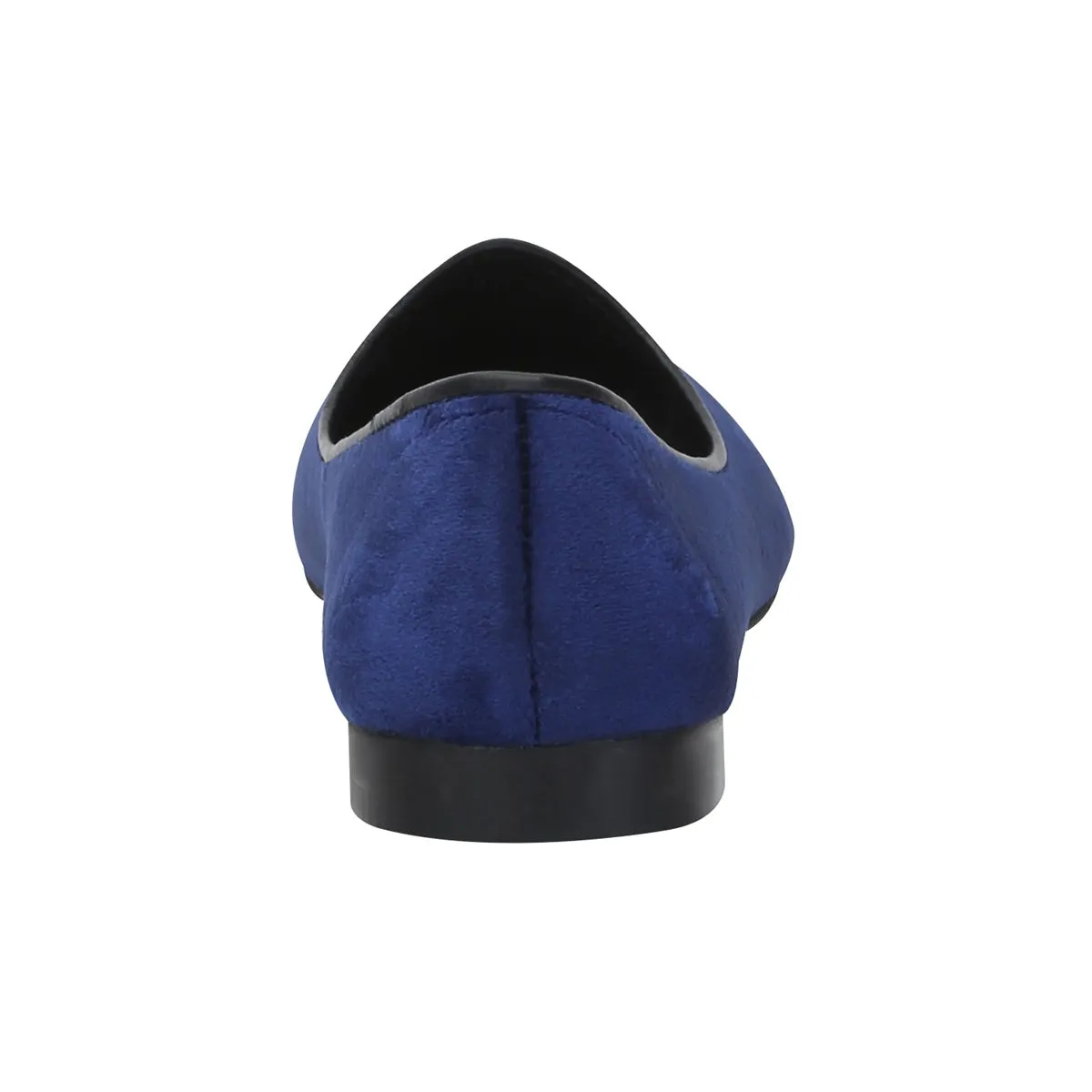 Navy Blue Italian Velvet Jalsa Jutti By Brune & Bareskin