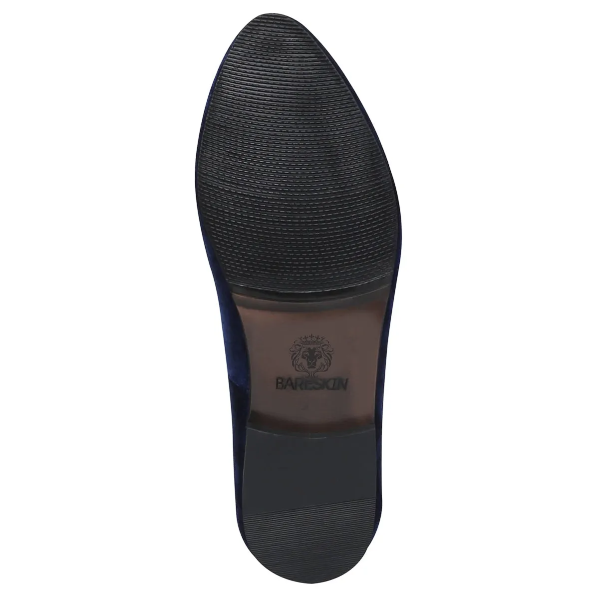 Navy Blue Italian Velvet Jalsa Jutti By Brune & Bareskin