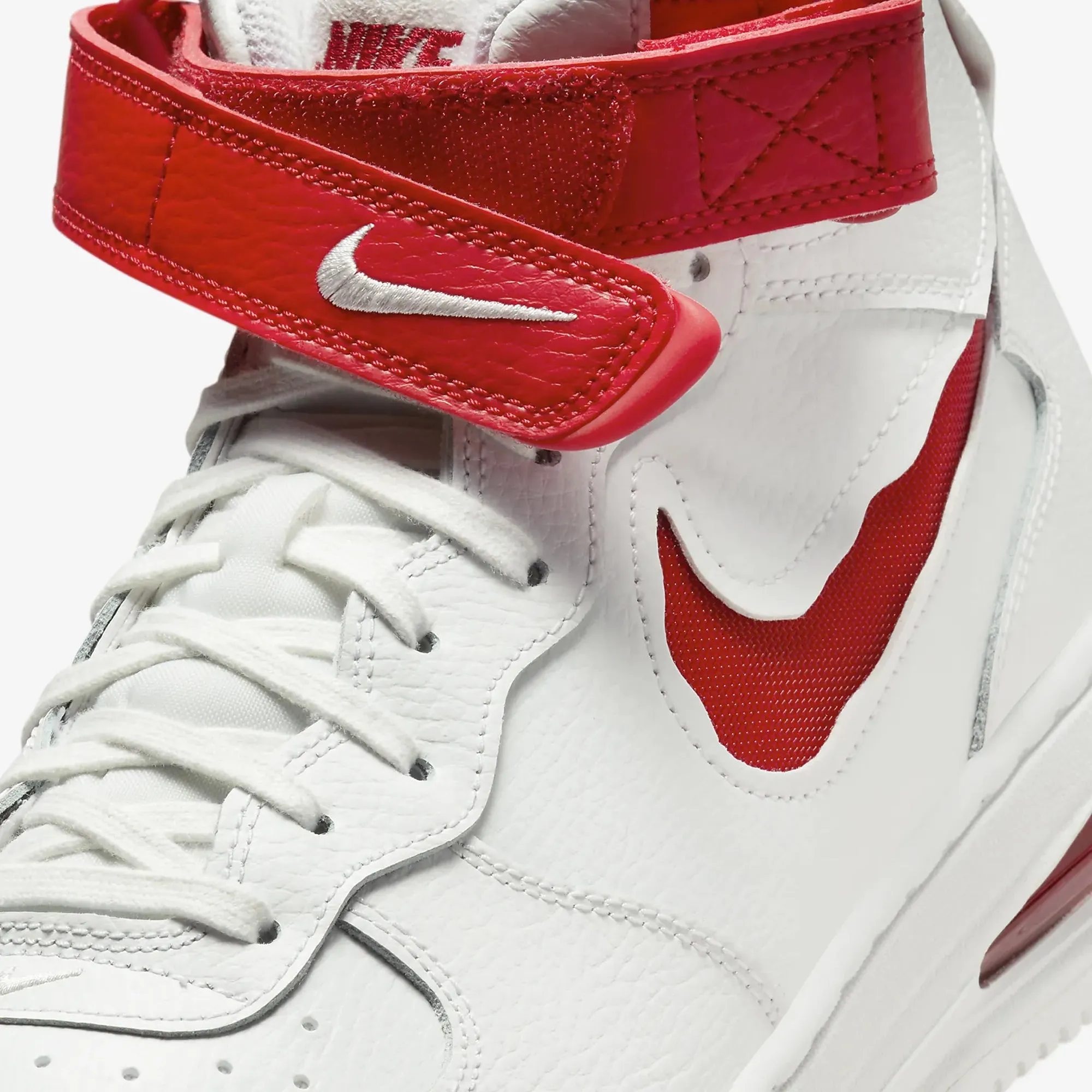 Nike | AIR FORCE 1 MID EVO  { SUMMIT WHITE/UNIVERSITY RED-SUMMIT WHITE