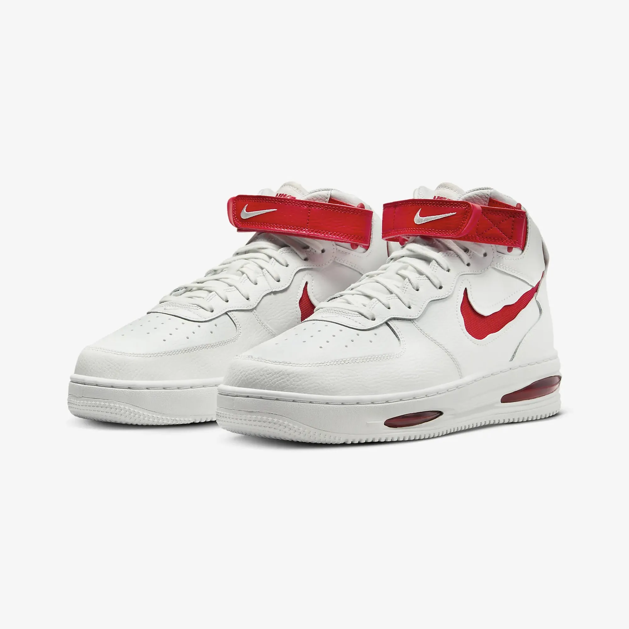 Nike | AIR FORCE 1 MID EVO  { SUMMIT WHITE/UNIVERSITY RED-SUMMIT WHITE