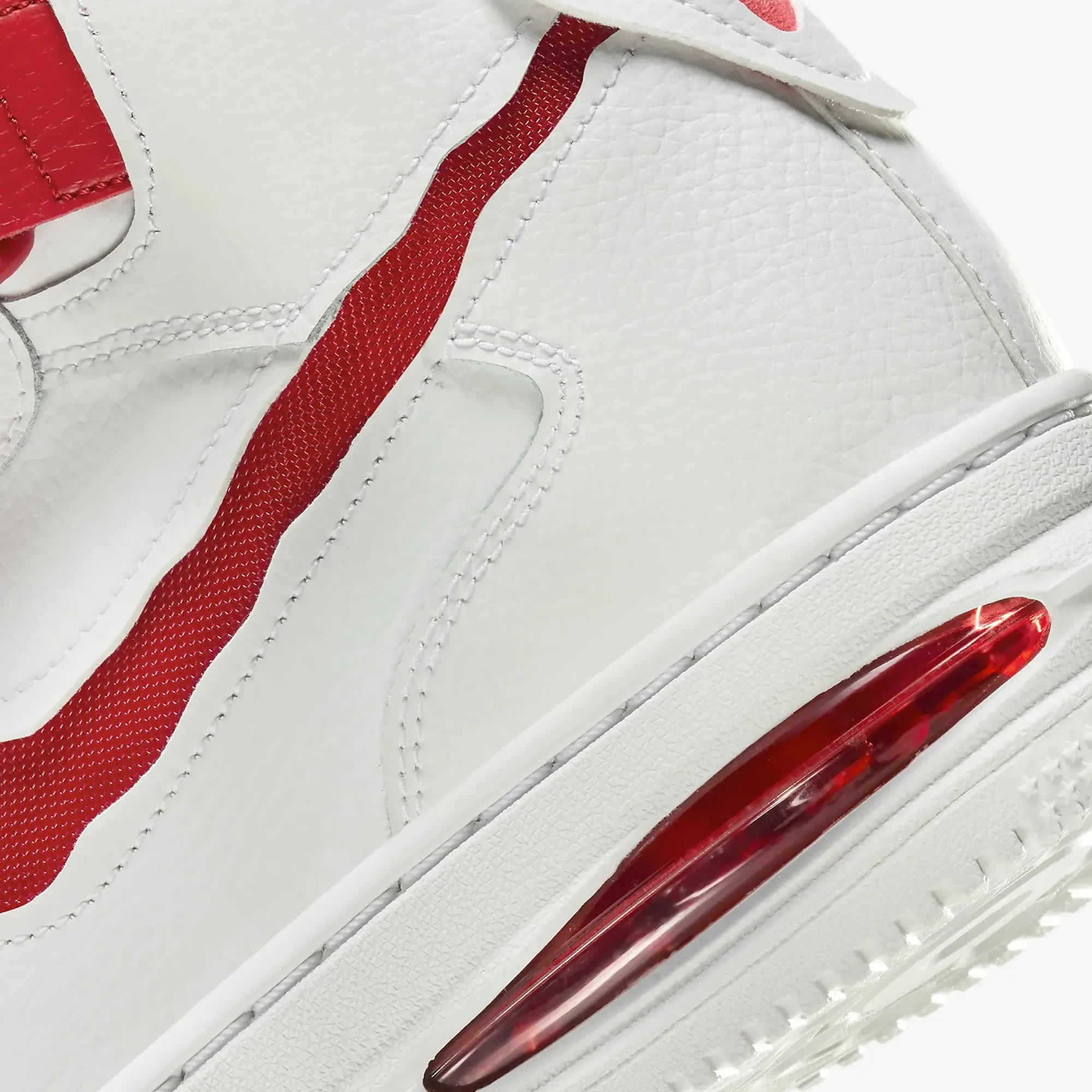 Nike | AIR FORCE 1 MID EVO  { SUMMIT WHITE/UNIVERSITY RED-SUMMIT WHITE