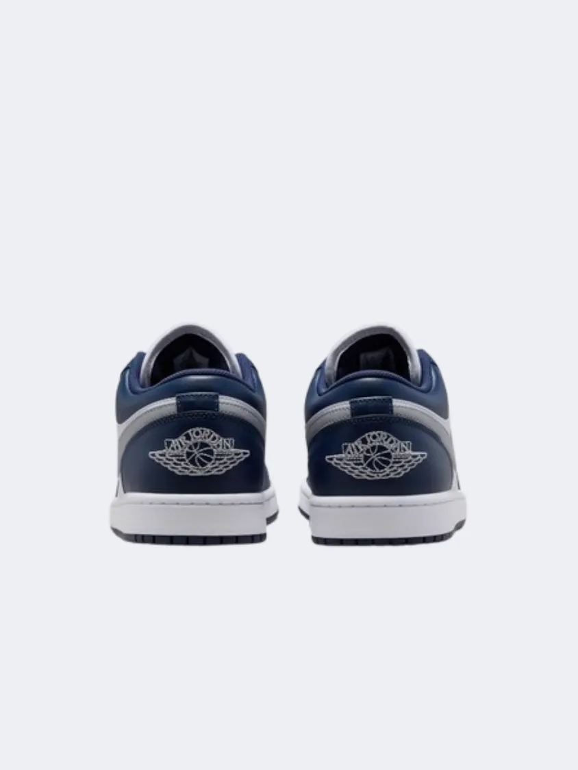 Nike Air Jordan 1 Men Lifestyle Shoes White/Navy/Grey