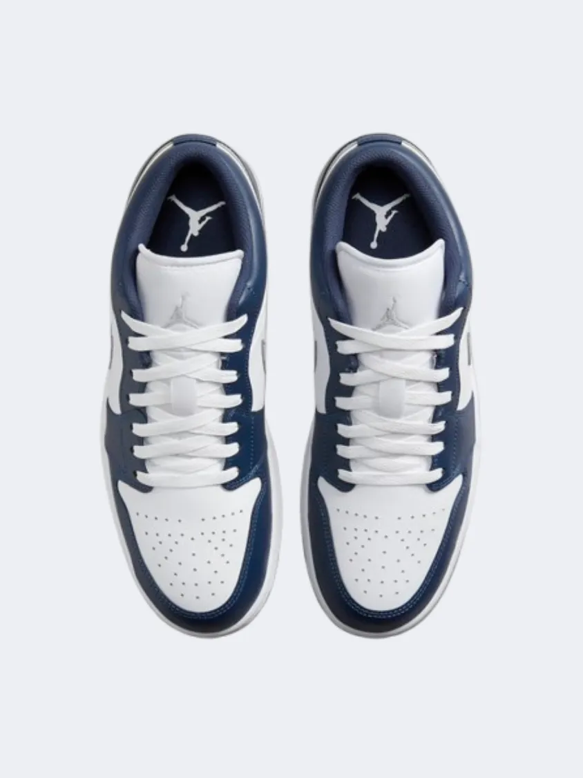 Nike Air Jordan 1 Men Lifestyle Shoes White/Navy/Grey