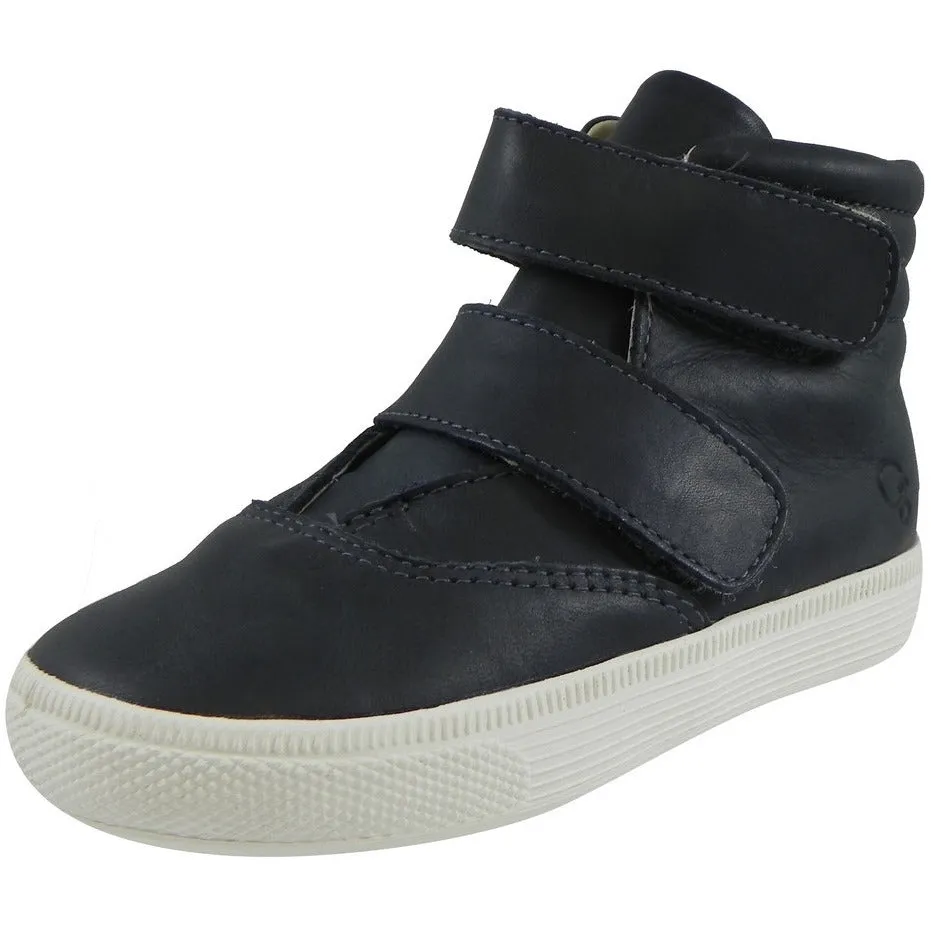 Old Soles 1012 Boy's Navy Space Shoe Leather Strap High Tops Sneaker