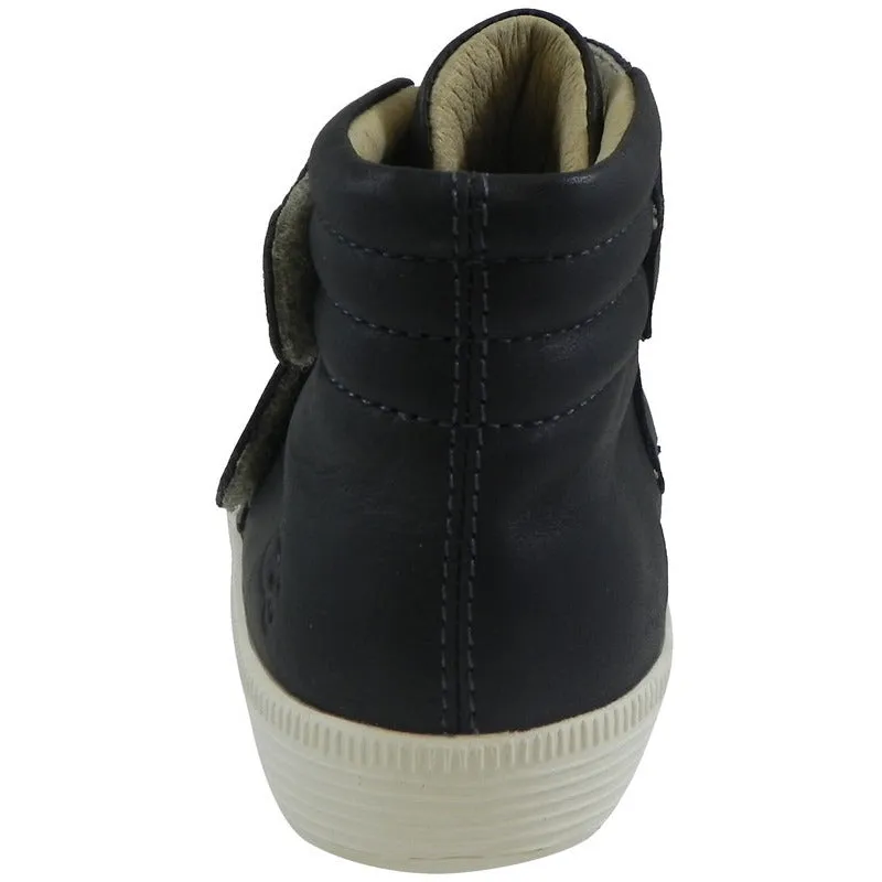 Old Soles 1012 Boy's Navy Space Shoe Leather Strap High Tops Sneaker