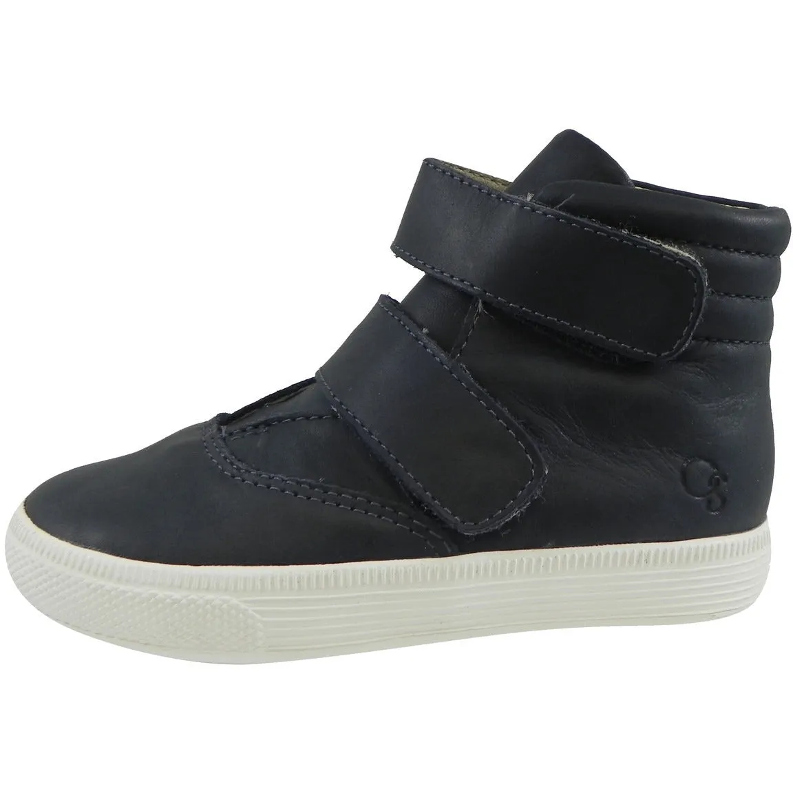 Old Soles 1012 Boy's Navy Space Shoe Leather Strap High Tops Sneaker