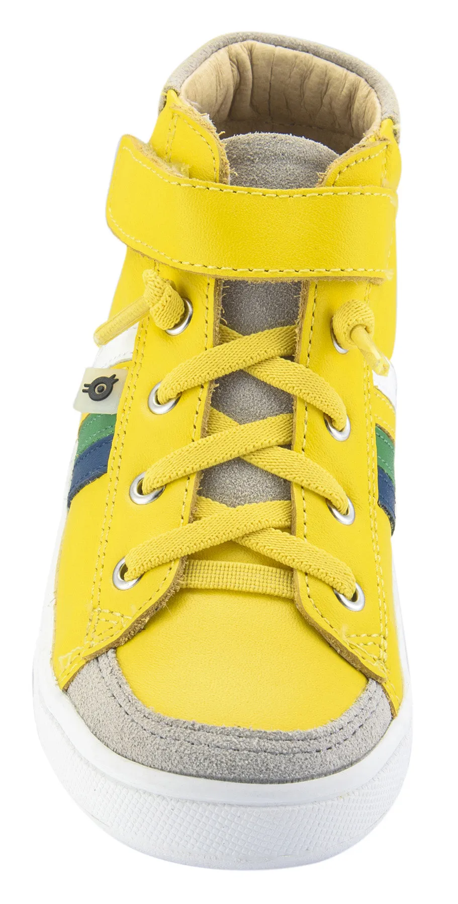 Old Soles Boy's and Girl's  High-Top-RB Leather Sneakers, Sunflower/Jeans
